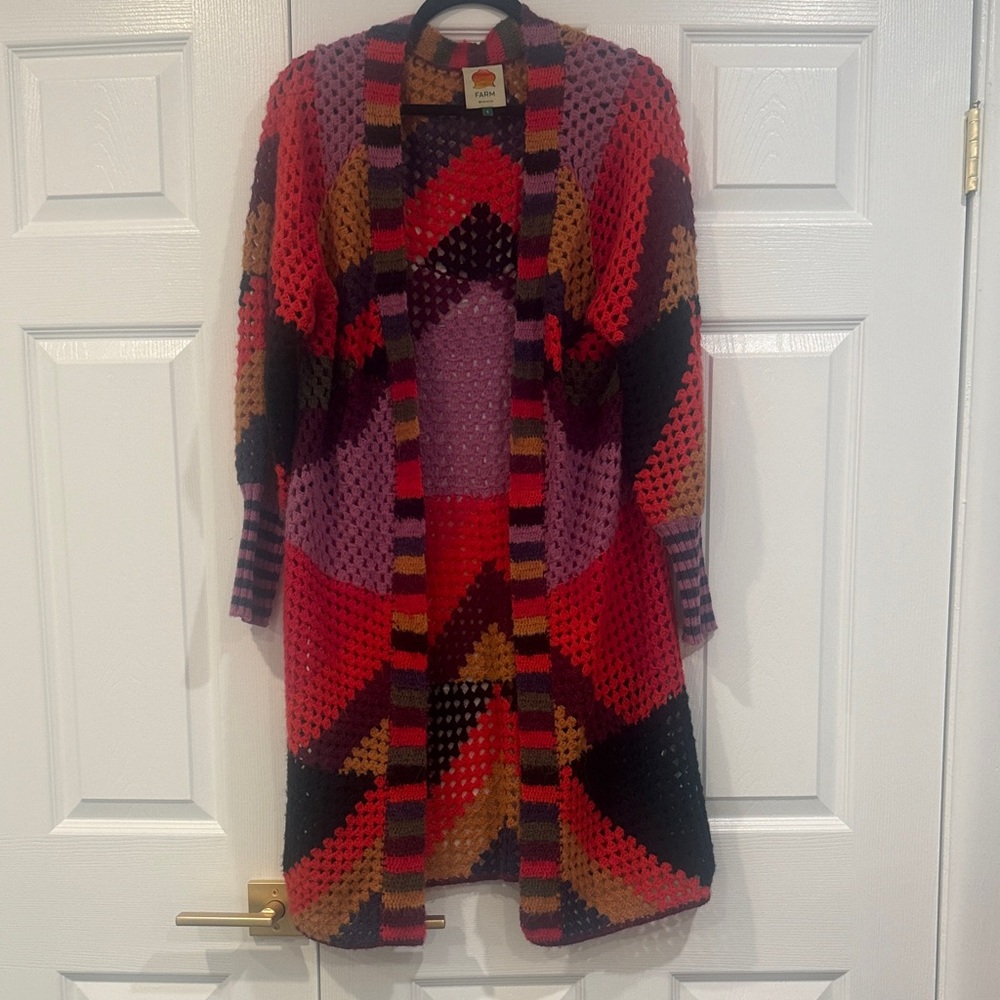 FARM Rio Colorful Patchwork Cardigan - Picture 3 of 4